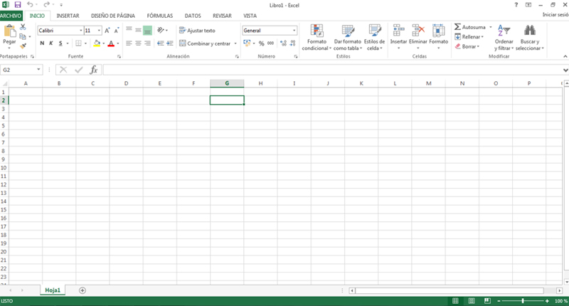 Nuevo documento de Excel