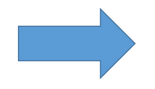 Flecha azul hecha con las opciones de autoforma
