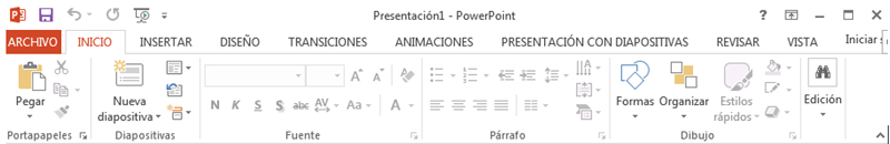 Cinta de opciones de PowerPoint