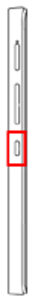 Dibujo del botón de apagado y encendido del lateral de un móvil